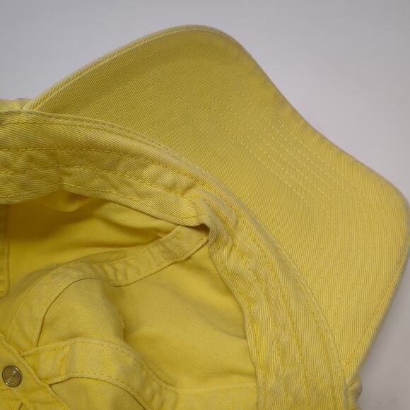 Gap Slideback Baseball Cap Yellow L Adjustable Lightweight Vented Holes 6 Panel - Picture 8 of 9